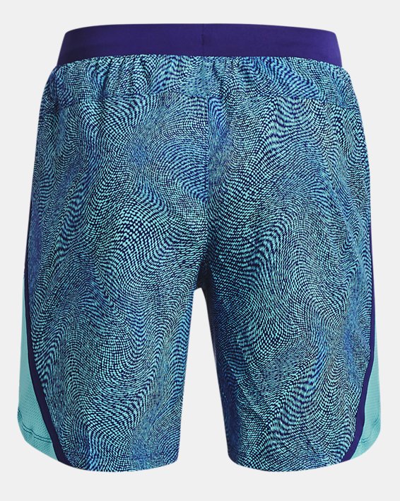 Men's UA Launch 7'' Printed Shorts, Blue, pdpMainDesktop image number 9